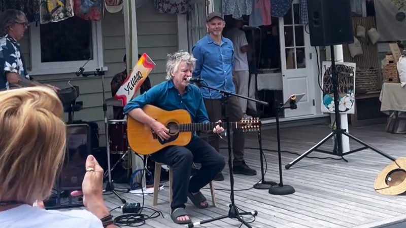 WATCH: Eagles guitarist Joe Walsh plays mini-concert with Kiwi students at Hawke’s Bay pā