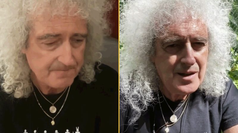 Queen's Brian May was rushed to hospital after suffering heart attack